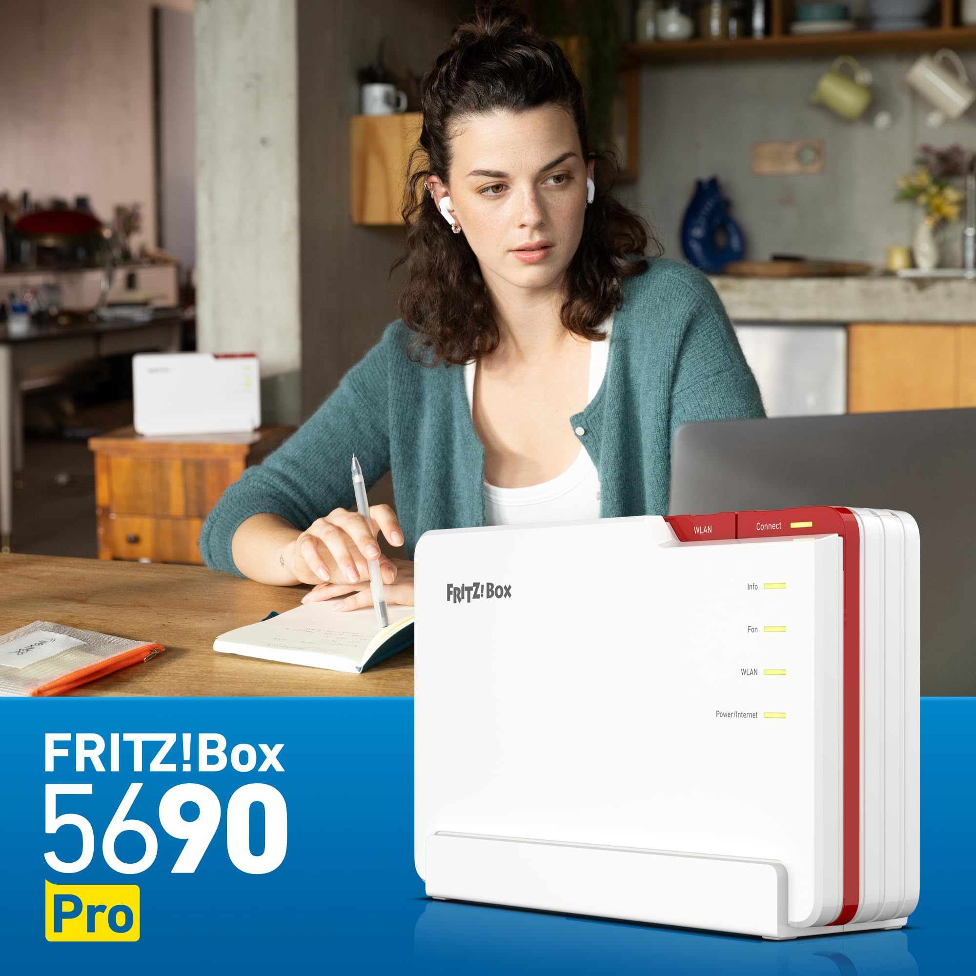 FRITZ!Box 5690 Pro – Wi-Fi 7 Triband-Router für DSL & Glasfaser, Mesh & DECT