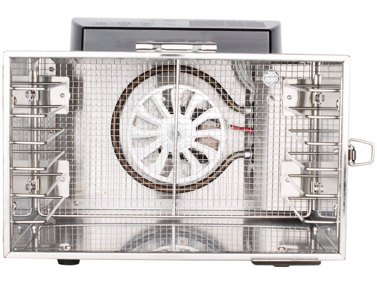 Beeketal 'BDA-15' Dörrautomat aus Edelstahl mit 10 Etagen, Zeitschaltuhr (max. 24h), einstellbarer Temperatur (30-90 °C) und LED Bedienfeld - Profi Gastro Dörrgerät inkl. 10 Einlegegitter