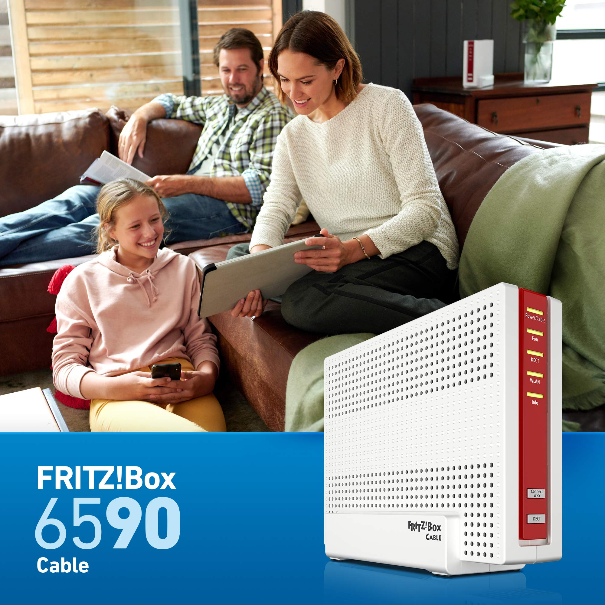 AVM FRITZ!Box 6590 Cable WLAN AC+N (DOCSIS 3.0, Dual-WLAN 1.733 Mbit/s + 800 Mbit/s, VoIP)